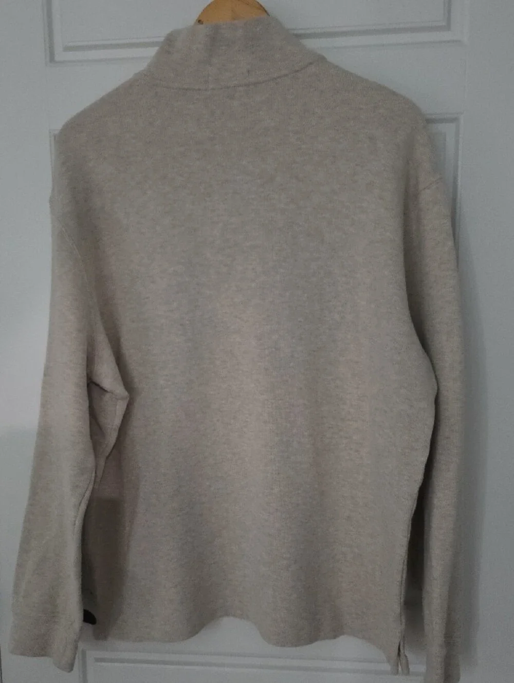 Polo by Ralph Lauren Oatmeal Half-Zip Sweater with Green Pony